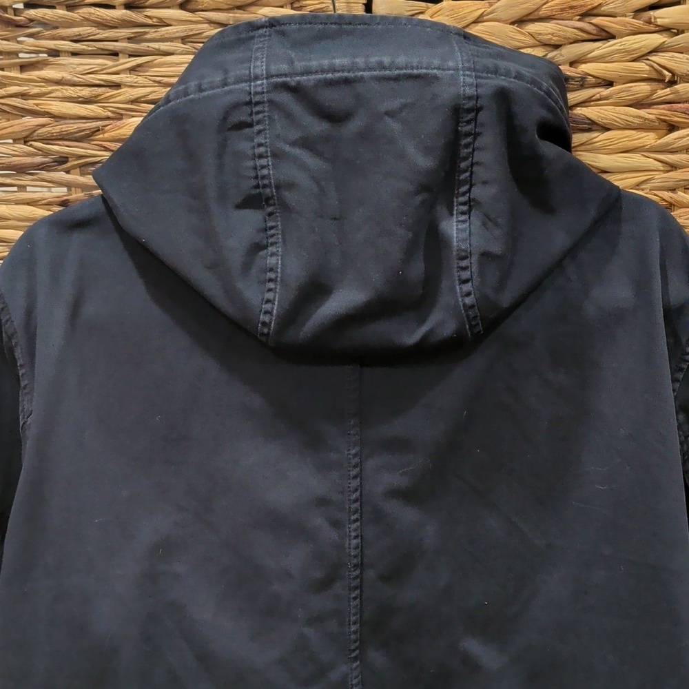 Sandro Men's Black Hooded Parka Jacket - Picture 6 of 12